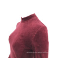 Autumn Winter New Arrival Hot Sale Ladies Corduroy Turtleneck Pullover Slim Fit Sweater